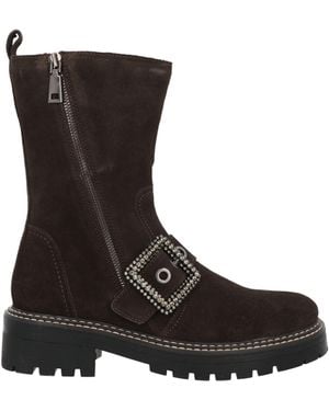 Apepazza Dark Ankle Boots Leather - Brown