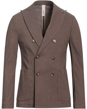 DISTRETTO 12 Blazer Cotton, Linen, Polyester, Elastane - Brown