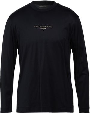 Emporio Armani T-Shirt Lyocell, Cotton - Blue