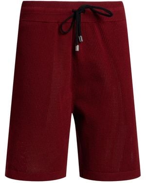 Amiri Burgundy Shorts & Bermuda Shorts Viscose, Polyester - Red