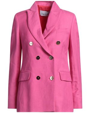 VIRNA DRÒ® Fuchsia Blazer Linen, Viscose - Pink