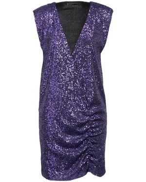 Hanita H Couture Mini Dress Polyester, Elastane - Purple