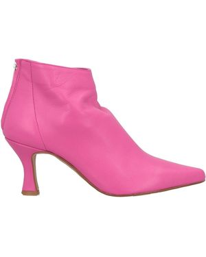 RANYÉ Fuchsia Ankle Boots Leather - Pink