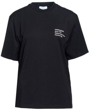 Ferragamo T-Shirt Cotton - Black
