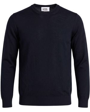Alpha Studio Jumper Merino Wool - Blue