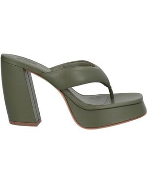 Gia Borghini Military Thong Sandal Leather - Green