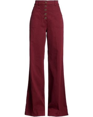 Etro Brick Trousers Cotton, Elastane - Red