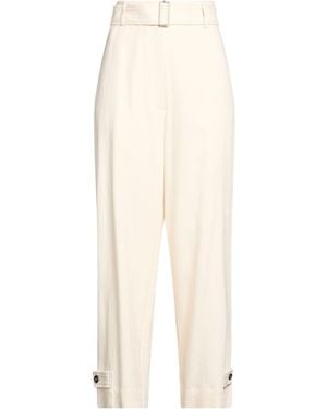 MSGM Cream Pants Viscose, Polyester, Elastane - White