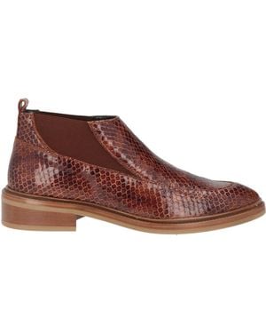 SERGIO NAVA Tan Ankle Boots Leather - Brown