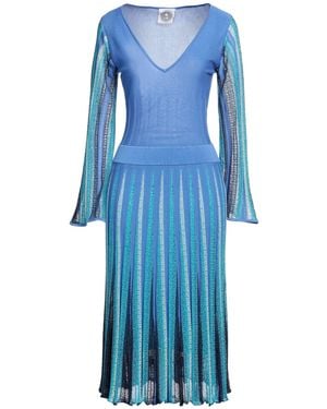 Happy Sheep Midi Dress - Blue