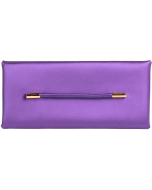 Tom Ford Handbag Silk, Viscose, Calfskin - Purple