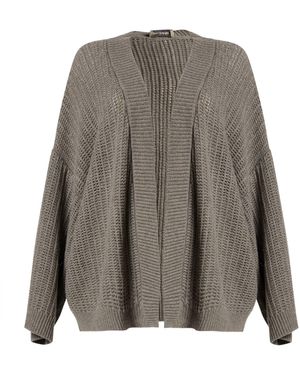 Gentry Portofino Cardigan Virgin Wool - Gray