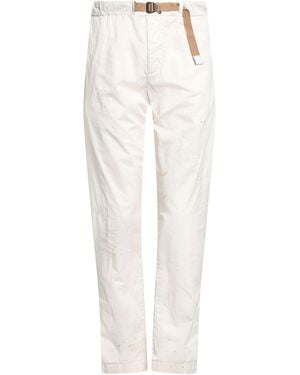 White Sand Trousers Cotton, Elastane - White