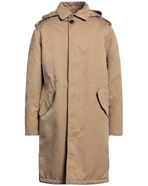 Paltò Camel Overcoat & Trench Coat Polyester, Polyamide - Natural