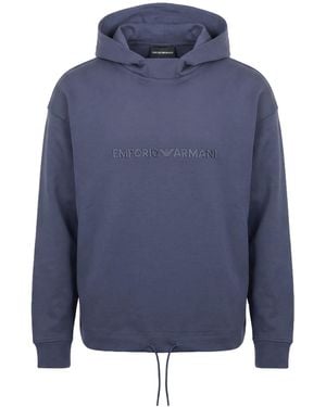 Emporio Armani Slate Sweatshirt Cotton, Polyester, Elastane - Blue