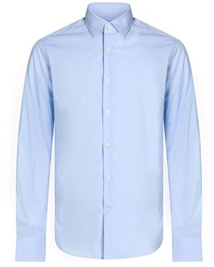 Ghirardelli Shirt Cotton, Polyamide, Elastane - Blue