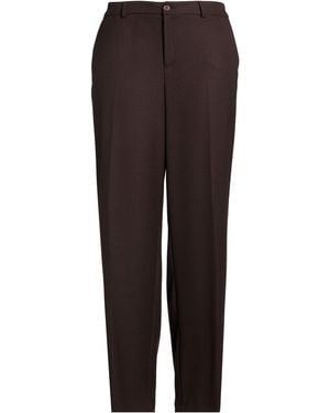 Xandres Dark Trousers Recycled Polyester, Viscose, Wool, Elastane - Brown