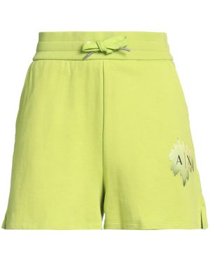 ARMANI EXCHANGE Lime Shorts & Bermuda Shorts Cotton, Elastane - Yellow