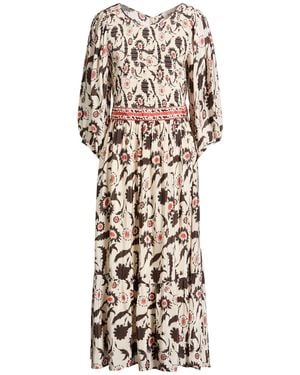 Ba&sh Ivory Midi Dress Viscose - White