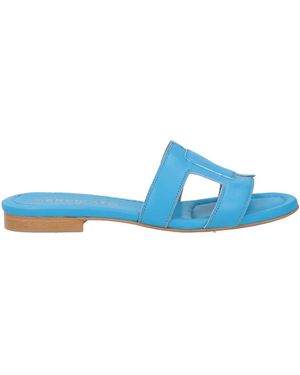 Bervicato Sandals Leather - Blue