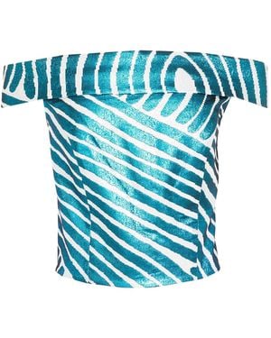 CAMILLA Azure Top Polyester, Polyamide, Elastane - Blue