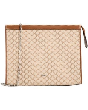 Max Mara Cross-Body Bag Leather, Textile Fibres - Natural