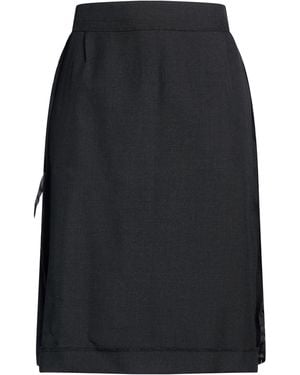 Maison Margiela Charcoal Midi Skirt Polyester, Wool - Blue