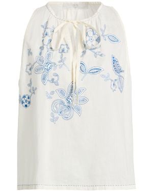 19.70 Nineteen Seventy Top Cotton, Viscose - White