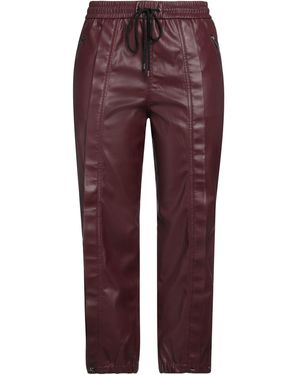 Iceberg Burgundy Pants Polyester, Polyurethane - Red