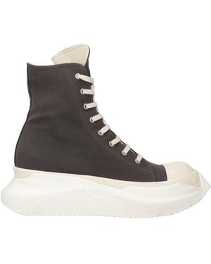 Rick Owens Charcoal Trainers Textile Fibres, Leather - Black