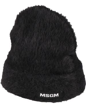 MSGM Hat Polyamide, Wool, Acrylic - Black