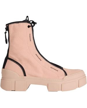 Vic Matié Blush Ankle Boots Textile Fibres, Soft Leather - Pink