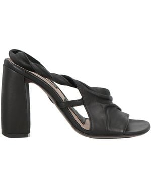 Malloni Sandals Leather - Black