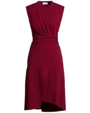 Rebel Queen Burgundy Midi Dress Viscose, Polyamide, Elastane - Red