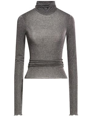 SIMONA CORSELLINI T-Shirt Viscose, Polyamide, Metallic Fiber, Elastane - Gray