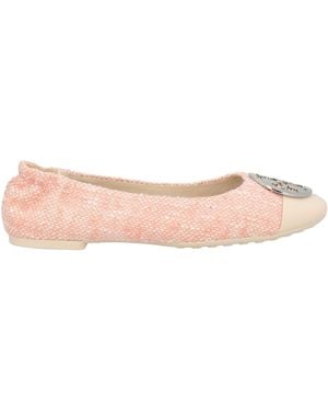 Tory Burch Ballet Flats Leather, Textile Fibers - Pink