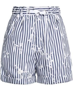 White Sand Shorts & Bermuda Shorts Cotton, Polyamide - Blue