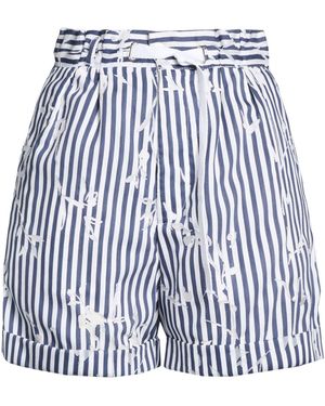 White Sand Shorts & Bermuda Shorts Cotton, Polyamide - Blue