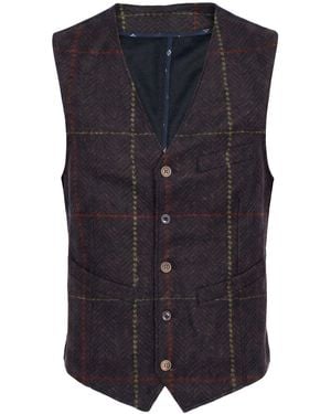 Bob Tailored Vest Polyacrylic, Polyester, Virgin Wool - Blue