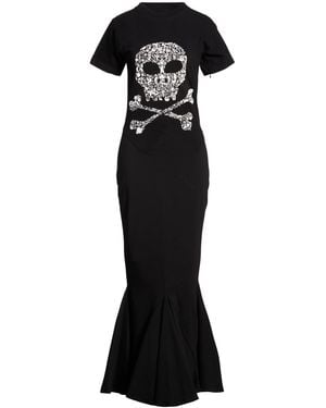 Conner Ives Maxi Dress Cotton, Polyester, Elastane - Black