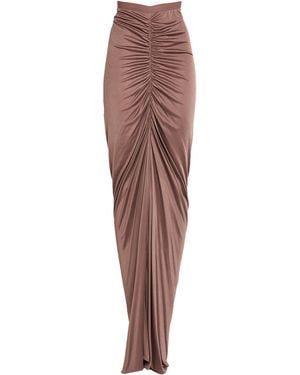 Rick Owens Maxi Skirt Viscose - Brown