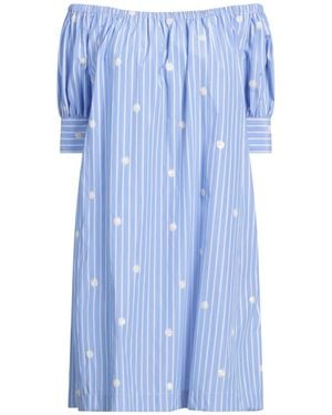 Aspesi Light Mini Dress Polyester, Cotton - Blue