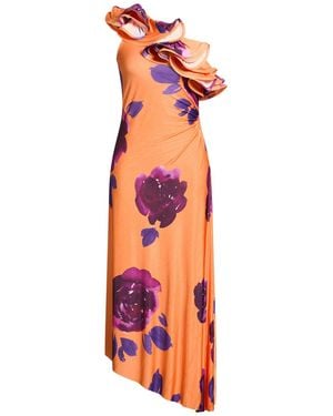 CAMILLA Maxi Dress Polyester, Elastane - Orange