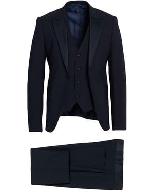 Armani Collezioni Midnight Suit Virgin Wool, Elastane, Polyester, Silk - Blue
