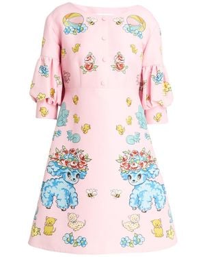 Moschino Mini Dress Acetate, Elastane, Silk - Pink