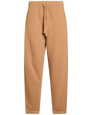 Roberto Collina Camel Pants Wool - Natural