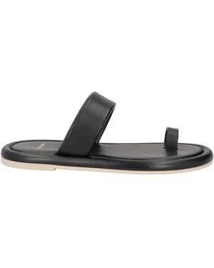 Barracuda Thong Sandal Leather - Black