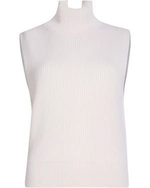 Dondup Cream Turtleneck Wool, Cashmere - White