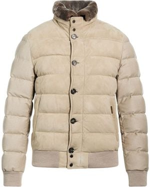 Moorer Puffer Ovine Leather, Virgin Wool, Cashmere - Natural