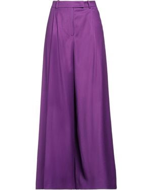 Rochas Pants Virgin Wool, Polyamide, Elastane - Purple
